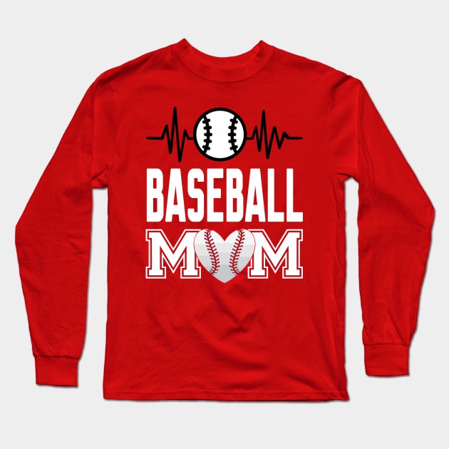 Baseball Mom Long Sleeve T-Shirt by Work Memes